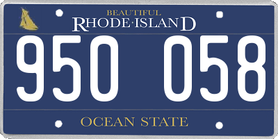 RI license plate 950058