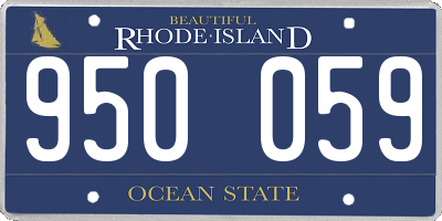RI license plate 950059