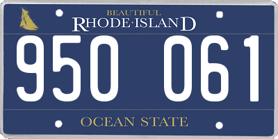 RI license plate 950061