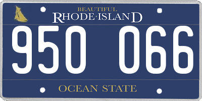 RI license plate 950066