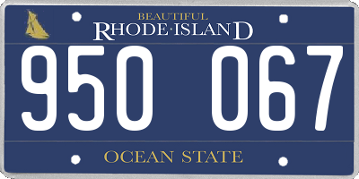 RI license plate 950067
