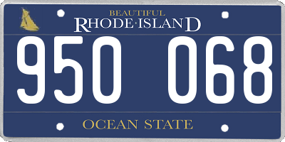 RI license plate 950068