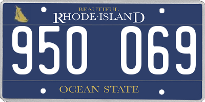 RI license plate 950069