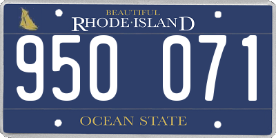 RI license plate 950071