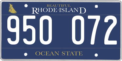 RI license plate 950072