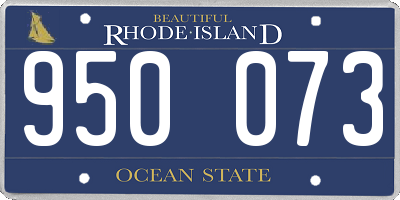 RI license plate 950073