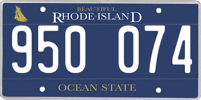 RI license plate 950074