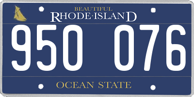 RI license plate 950076
