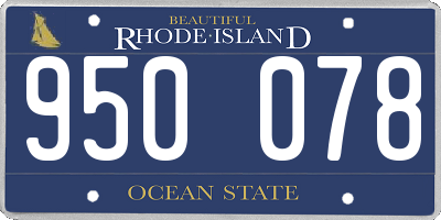 RI license plate 950078