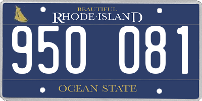 RI license plate 950081