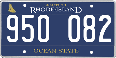 RI license plate 950082