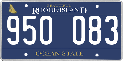RI license plate 950083