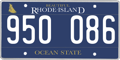 RI license plate 950086