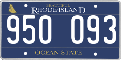 RI license plate 950093