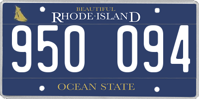 RI license plate 950094