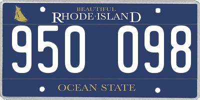 RI license plate 950098