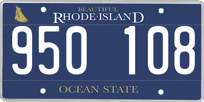 RI license plate 950108