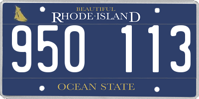 RI license plate 950113