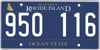 RI license plate 950116