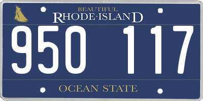RI license plate 950117