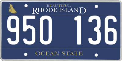 RI license plate 950136