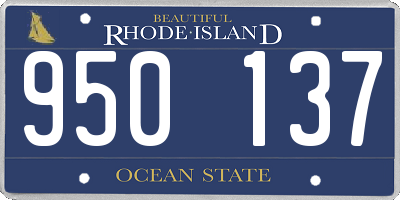RI license plate 950137