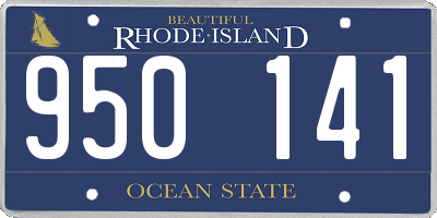 RI license plate 950141