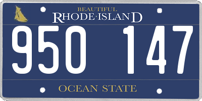 RI license plate 950147