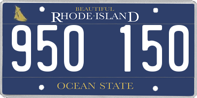 RI license plate 950150