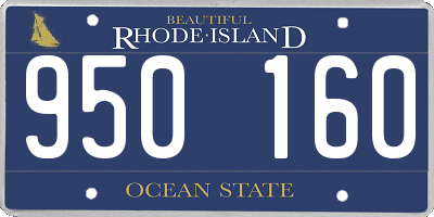 RI license plate 950160