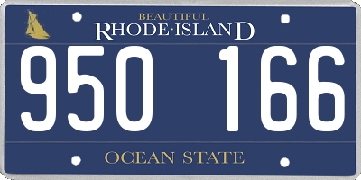 RI license plate 950166