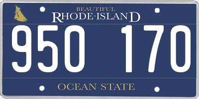 RI license plate 950170