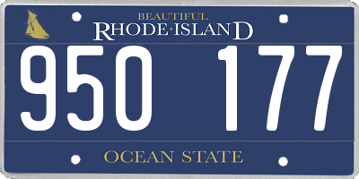 RI license plate 950177