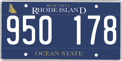 RI license plate 950178