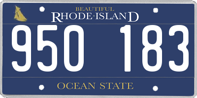 RI license plate 950183