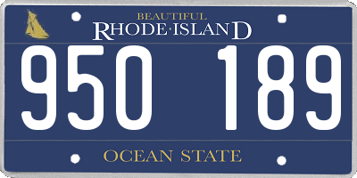 RI license plate 950189