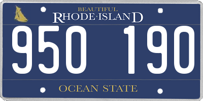 RI license plate 950190