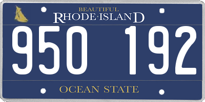 RI license plate 950192