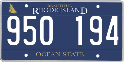 RI license plate 950194