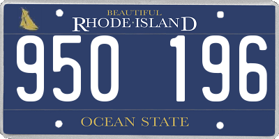 RI license plate 950196