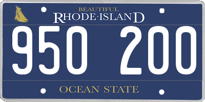 RI license plate 950200