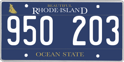 RI license plate 950203