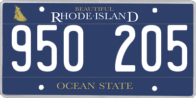 RI license plate 950205