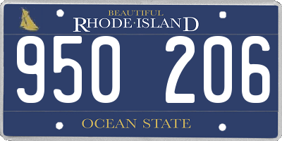 RI license plate 950206