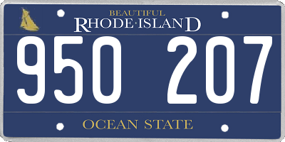 RI license plate 950207