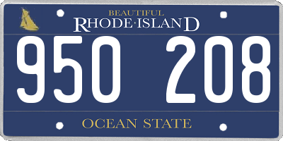 RI license plate 950208