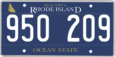 RI license plate 950209