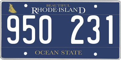 RI license plate 950231