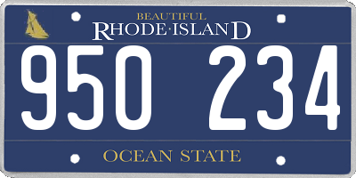 RI license plate 950234