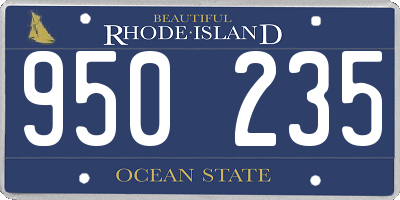 RI license plate 950235